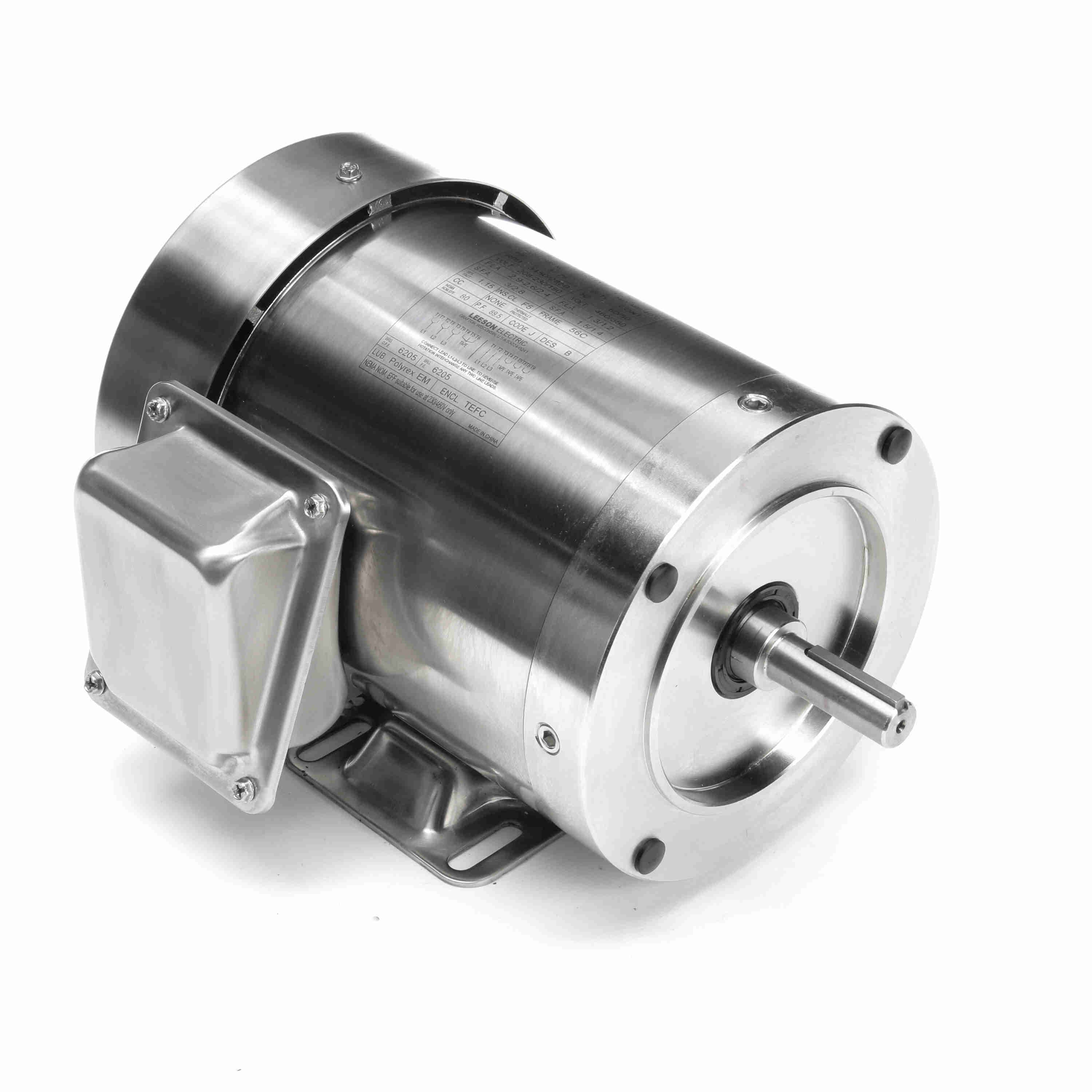 191209.00 1HP Leeson Electric SS Motor, Washdown