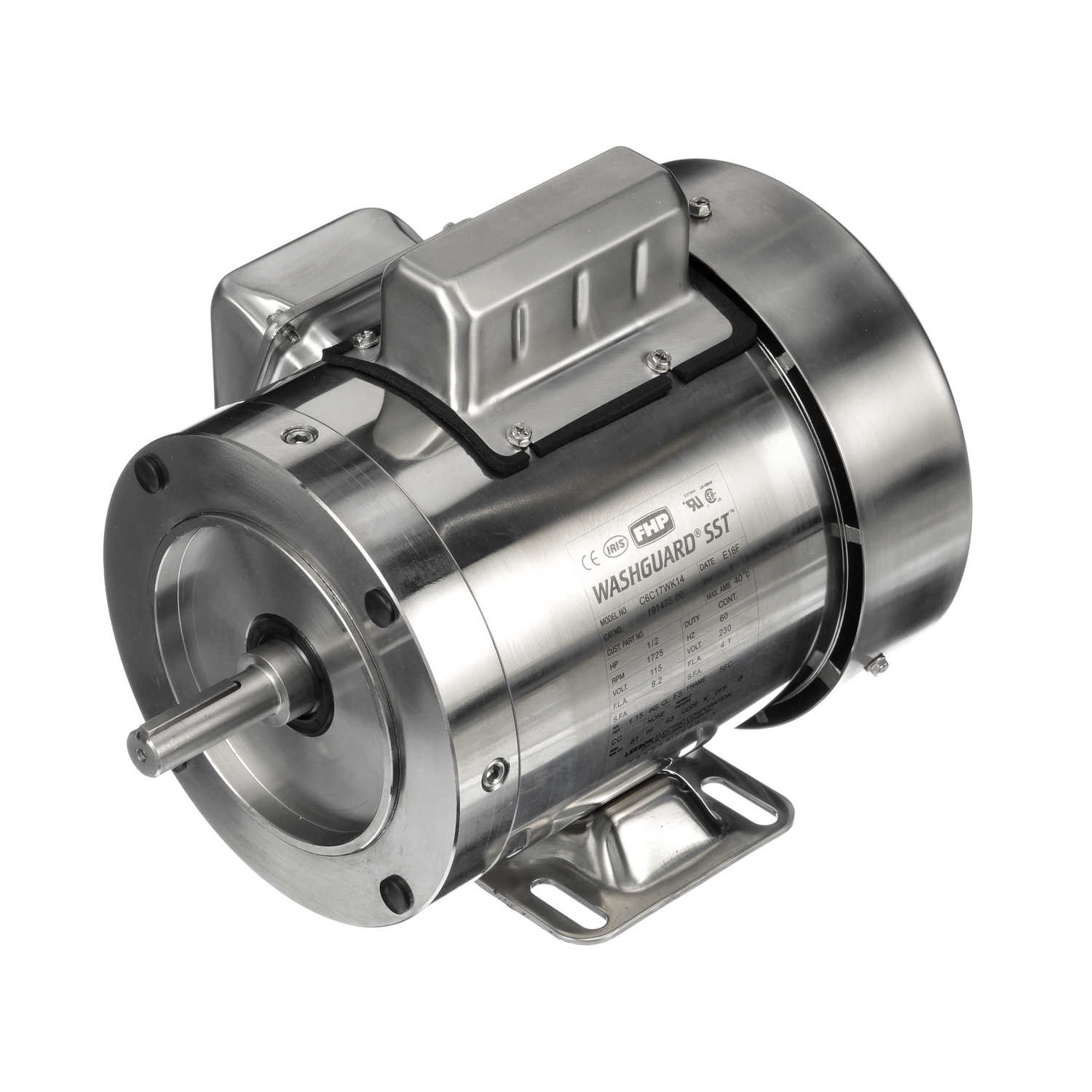 1/2HP Leeson Electric Stainless Steel Motor, Washdown Duty