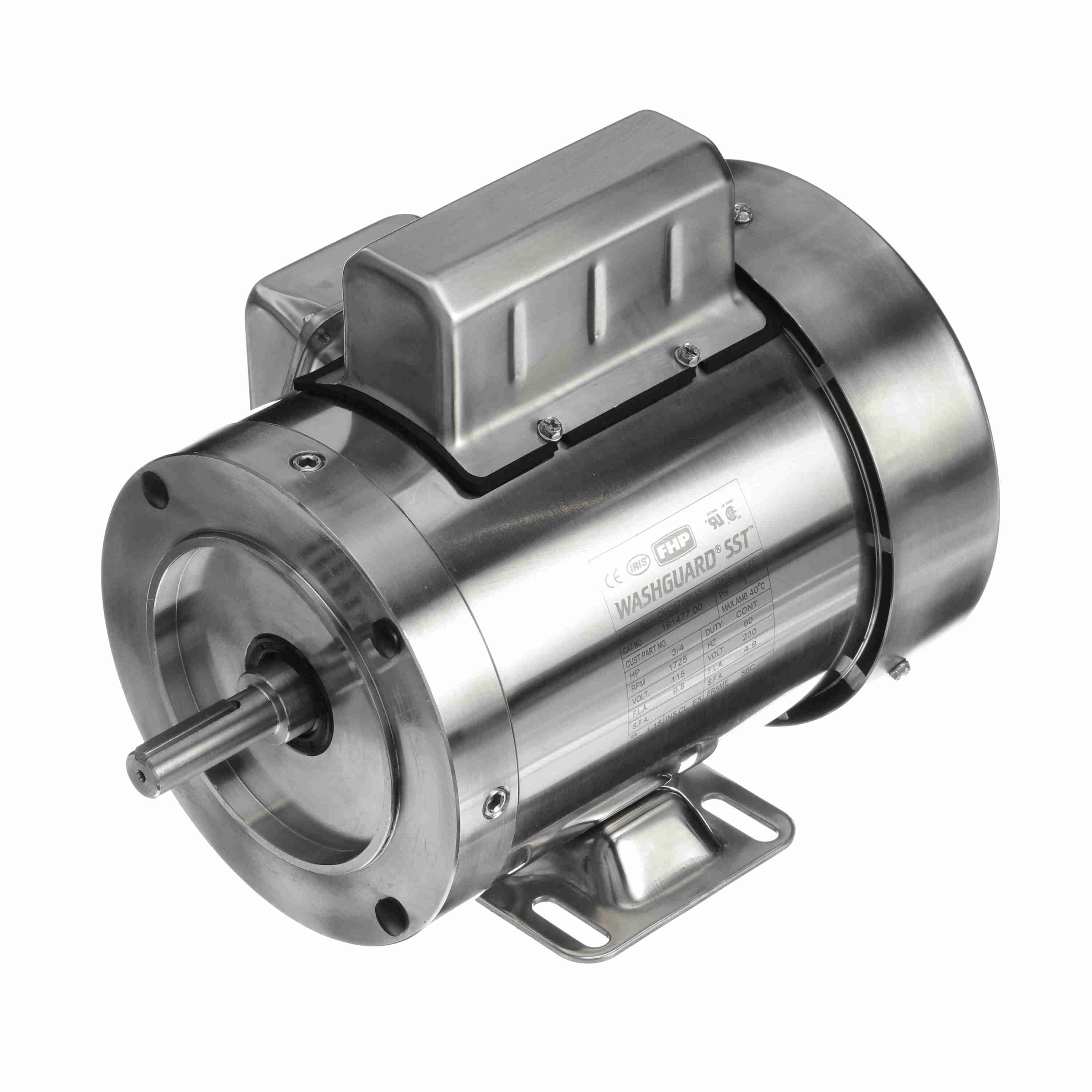 191477.00 Leeson 3/4HP Electric Stainless Steel Motor, Washdown Duty