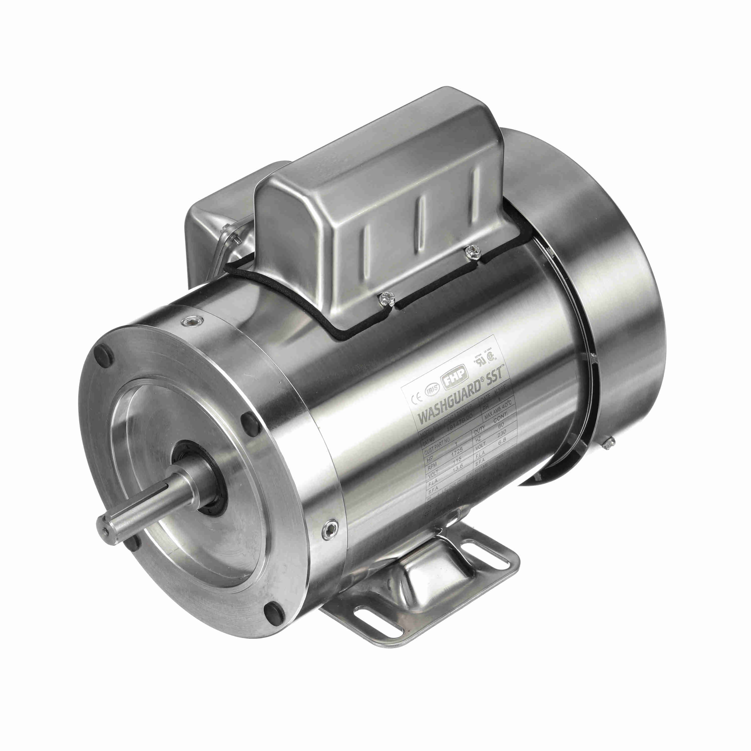 1HP Leeson Electric Stainless Steel Motor, Washdown Duty - 0
