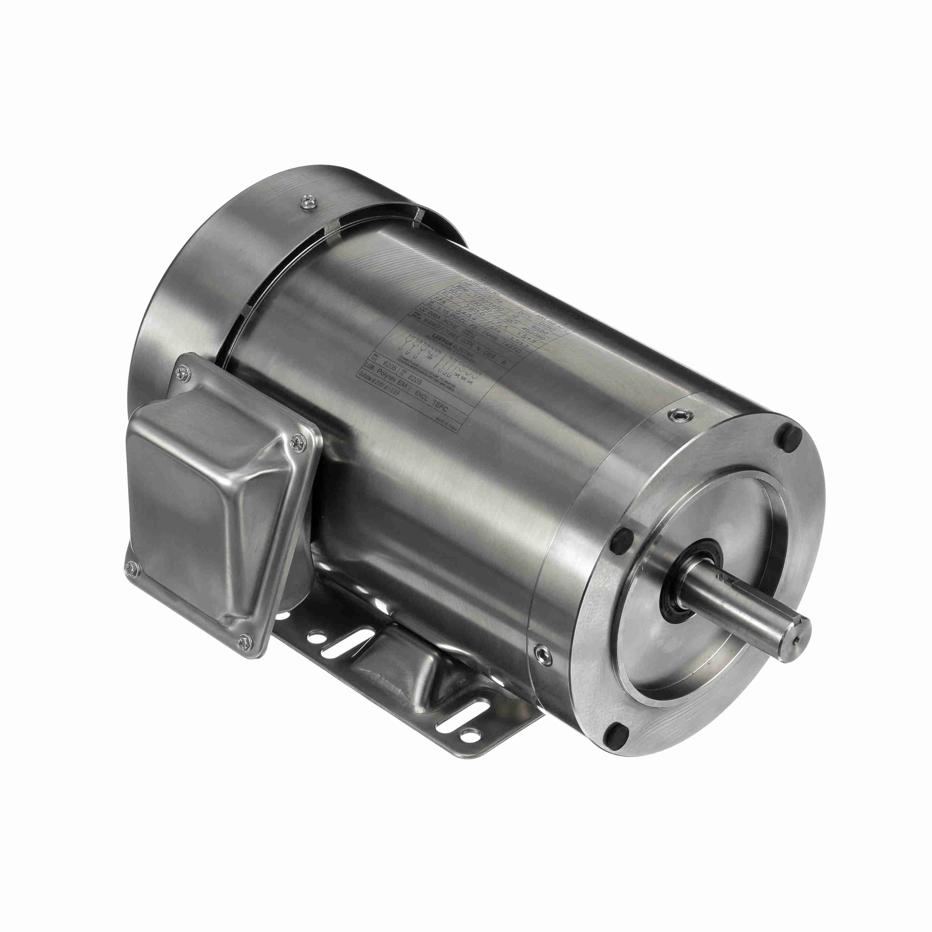 191487.00 1HP Leeson Electric SS Motor, Washdown