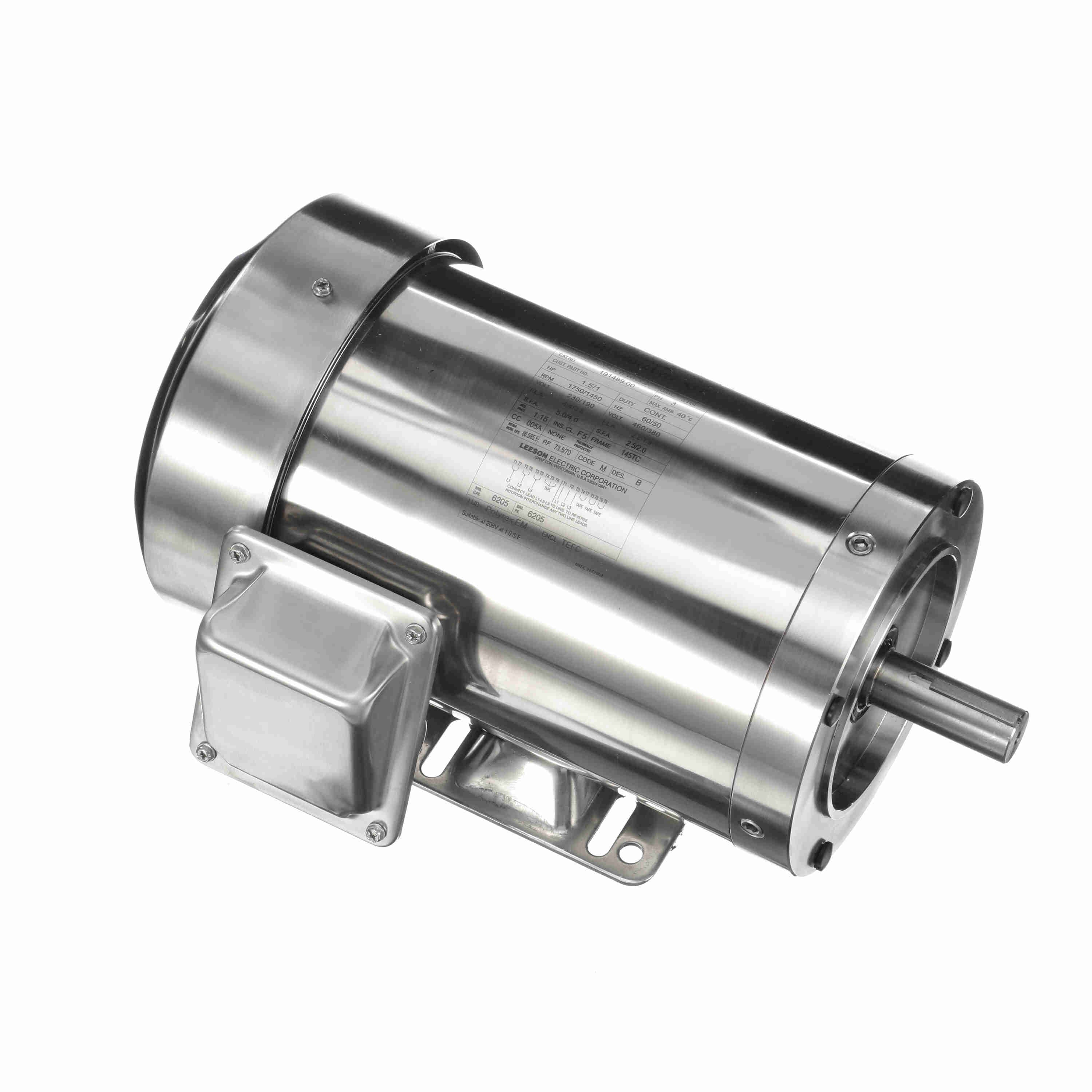 191489.00 1.5HP Leeson Electric SS Motor, Washdown
