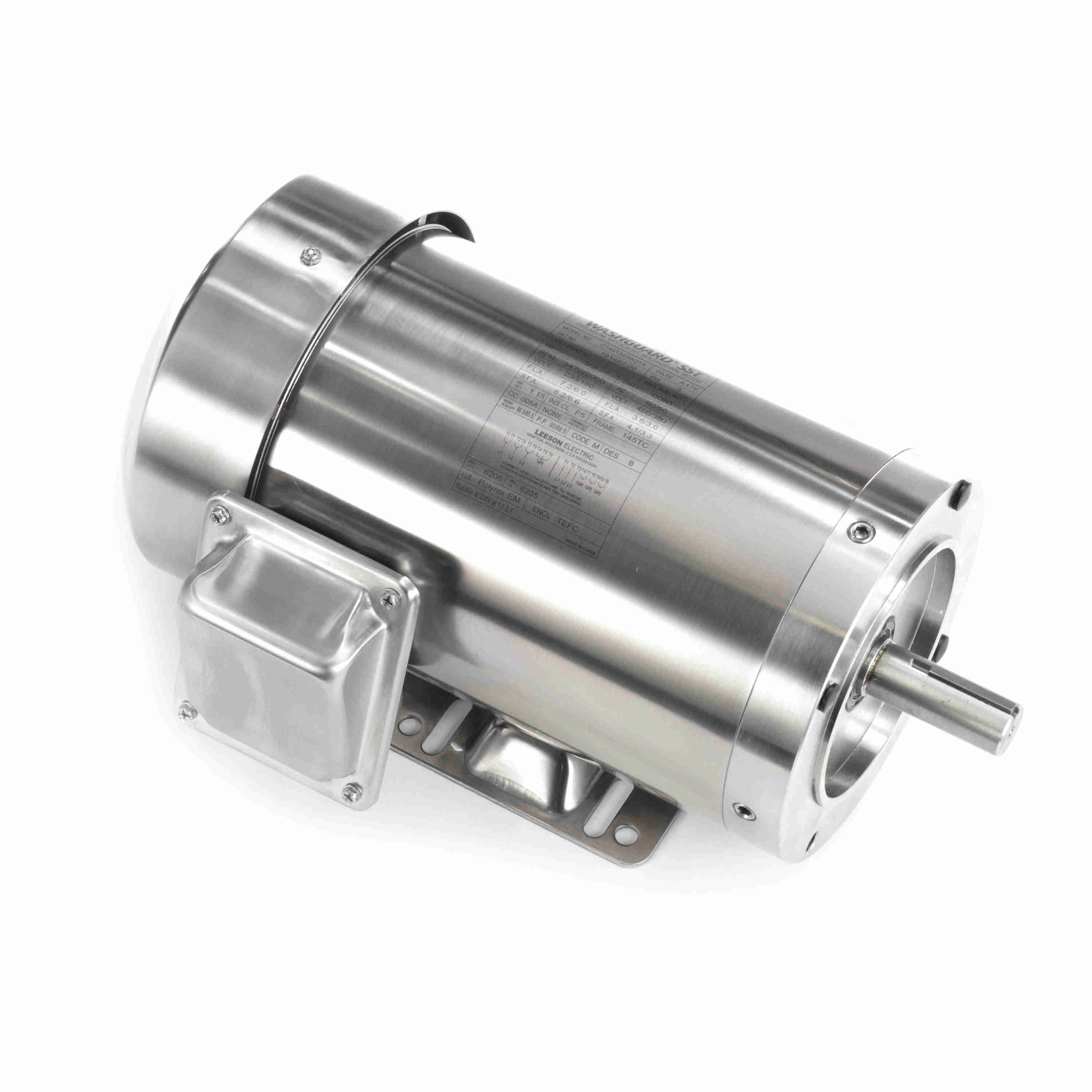 191492.00 3HP Leeson Electric SS Motor, Washdown