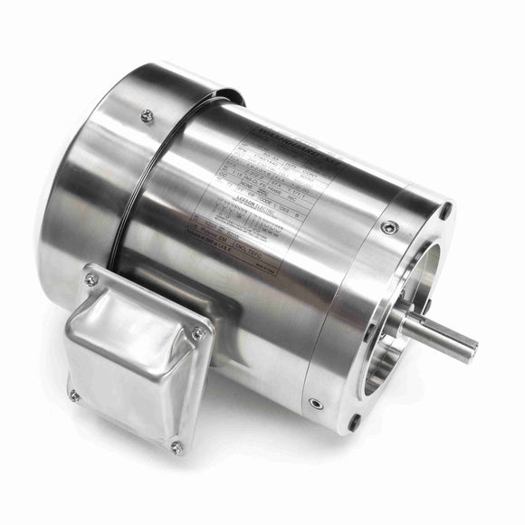 191507.00 Leeson 1/2HP Stainless Steel Electric Motor, Washdown Duty