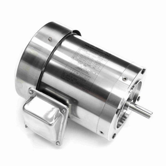 191508.00 Leeson 3/4HP Stainless Steel Electric Motor, Washdown Duty
