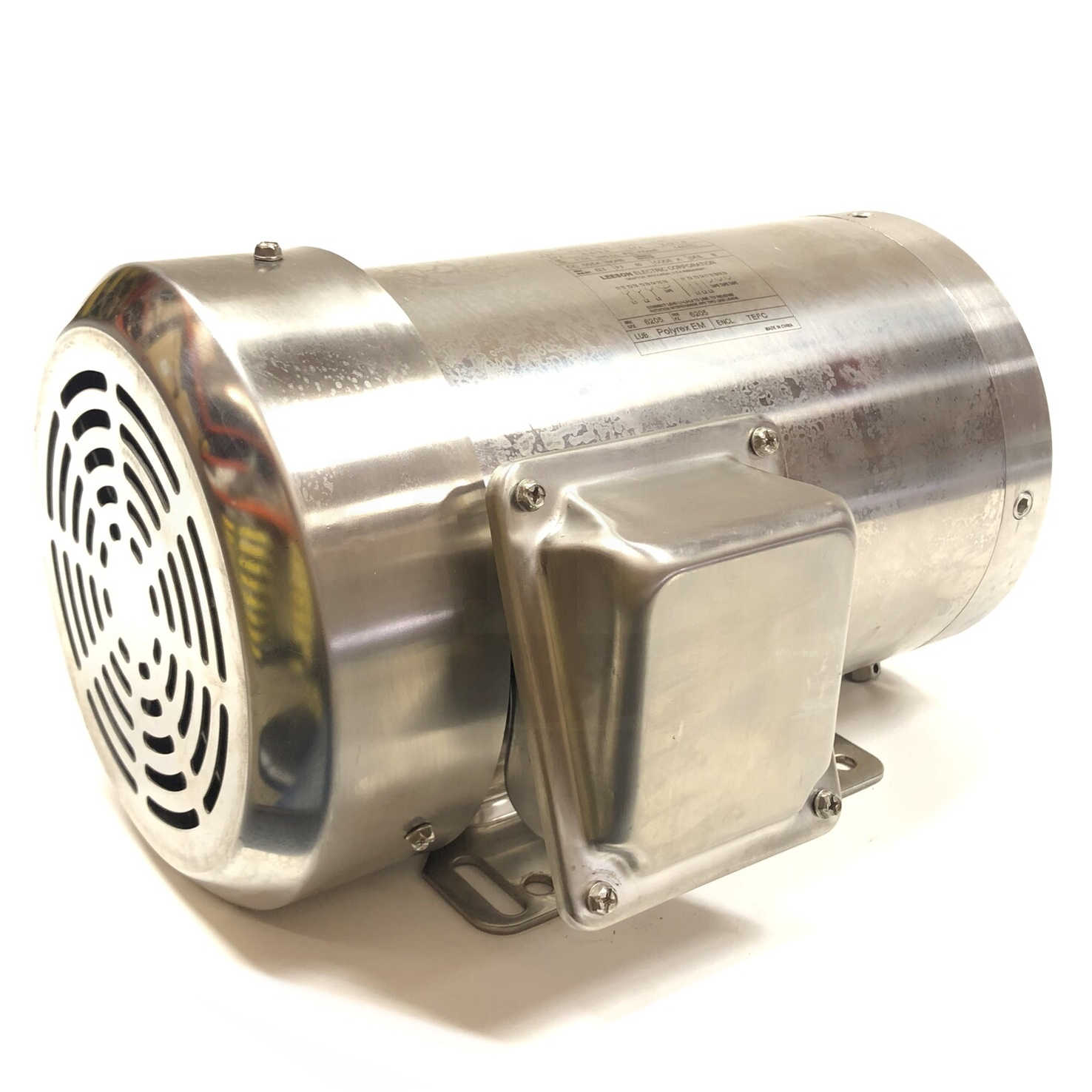 191528.00 1HP Leeson Electric SS Motor, Washdown