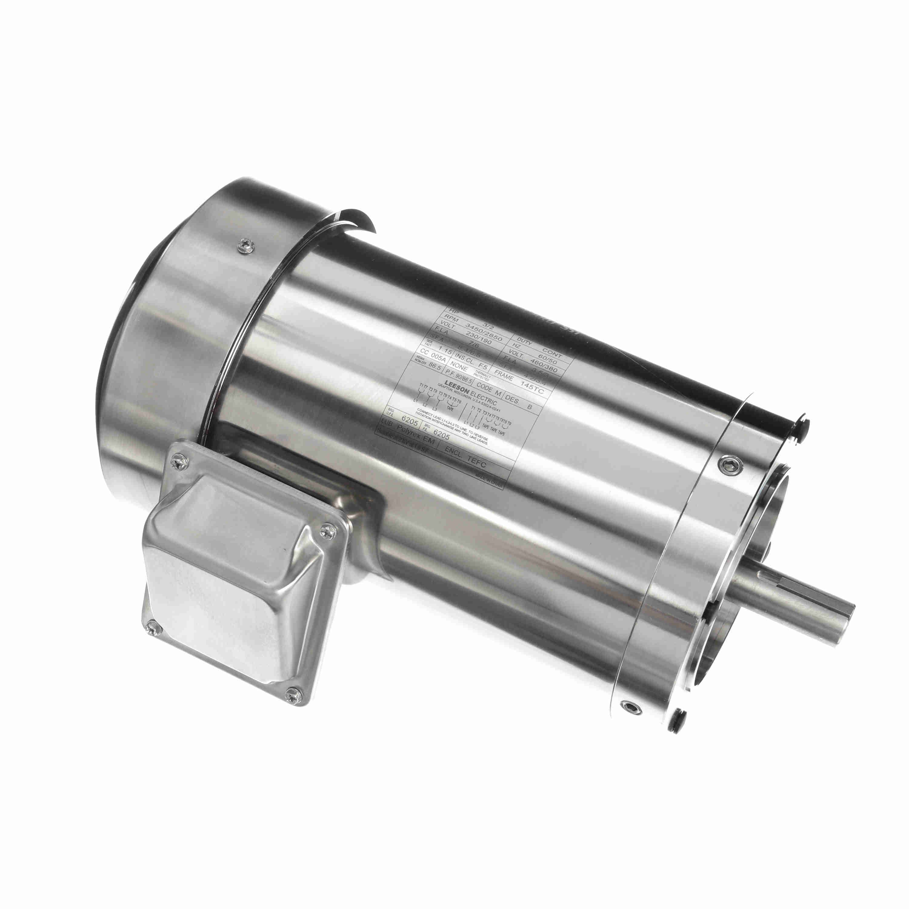 191542.00 3HP Leeson Electric Stainless Steel Moto