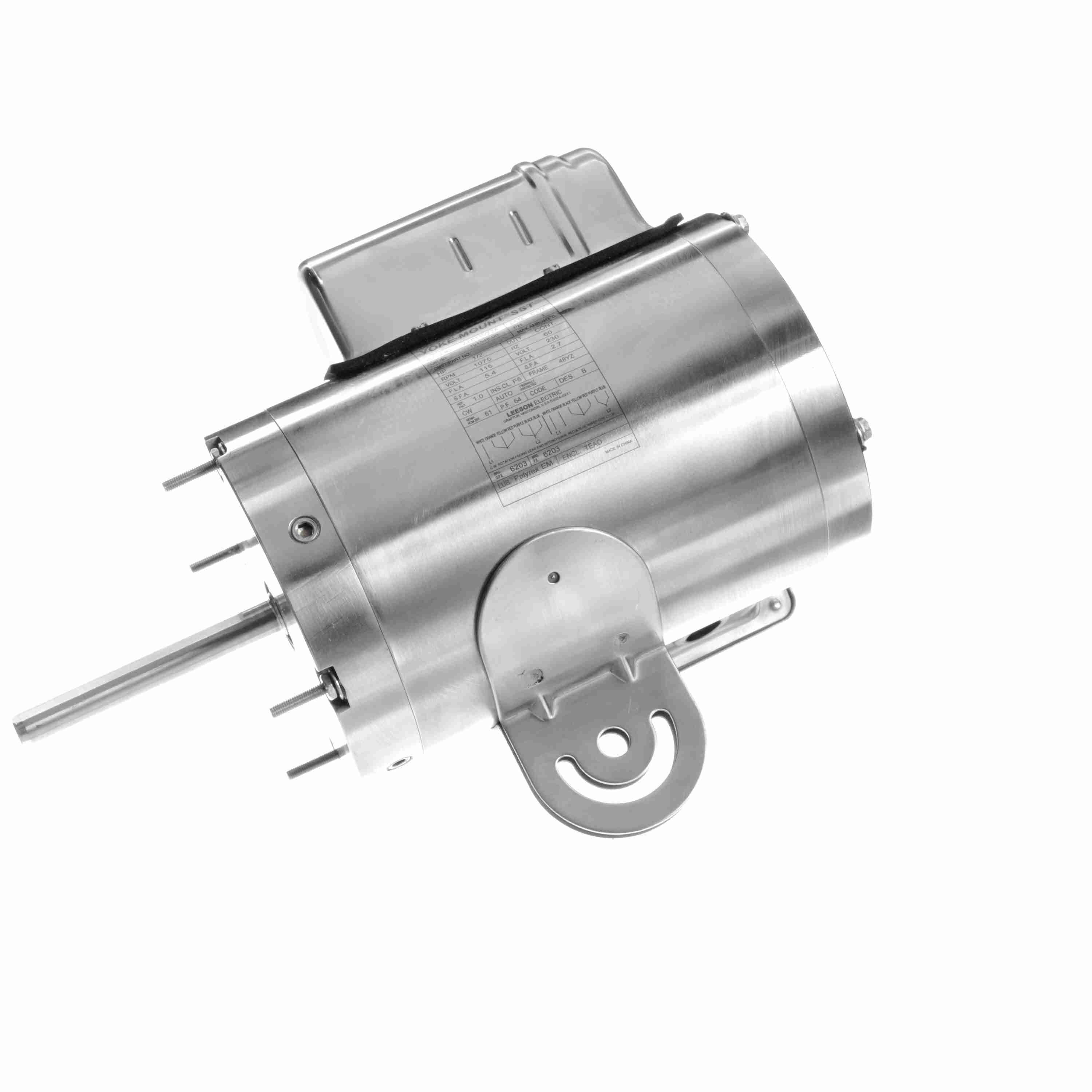 1/2HP Leeson Electric Stainless Steel Motor, Washdown Duty