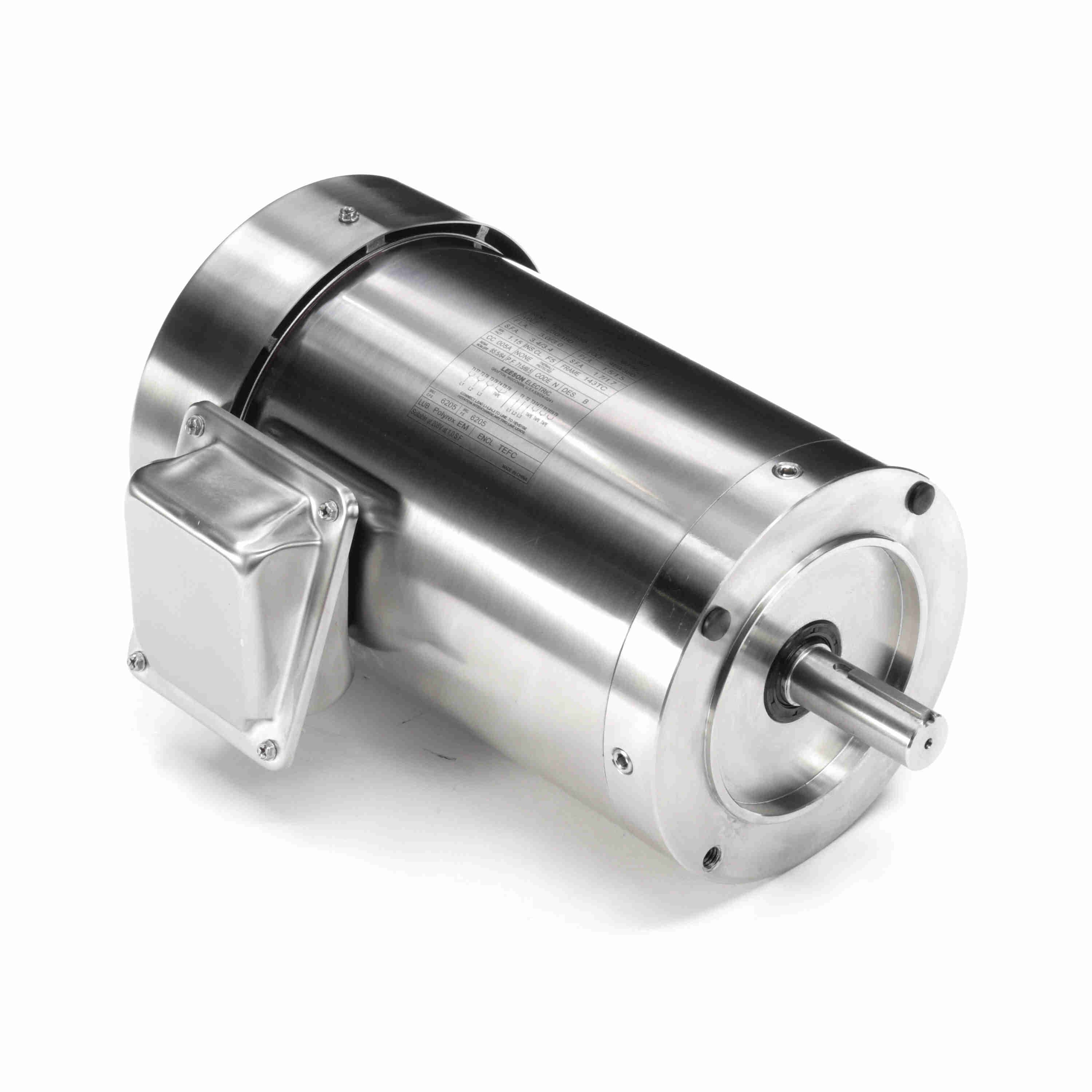 191565.00 1HP Leeson Electric SS Motor, Washdown
