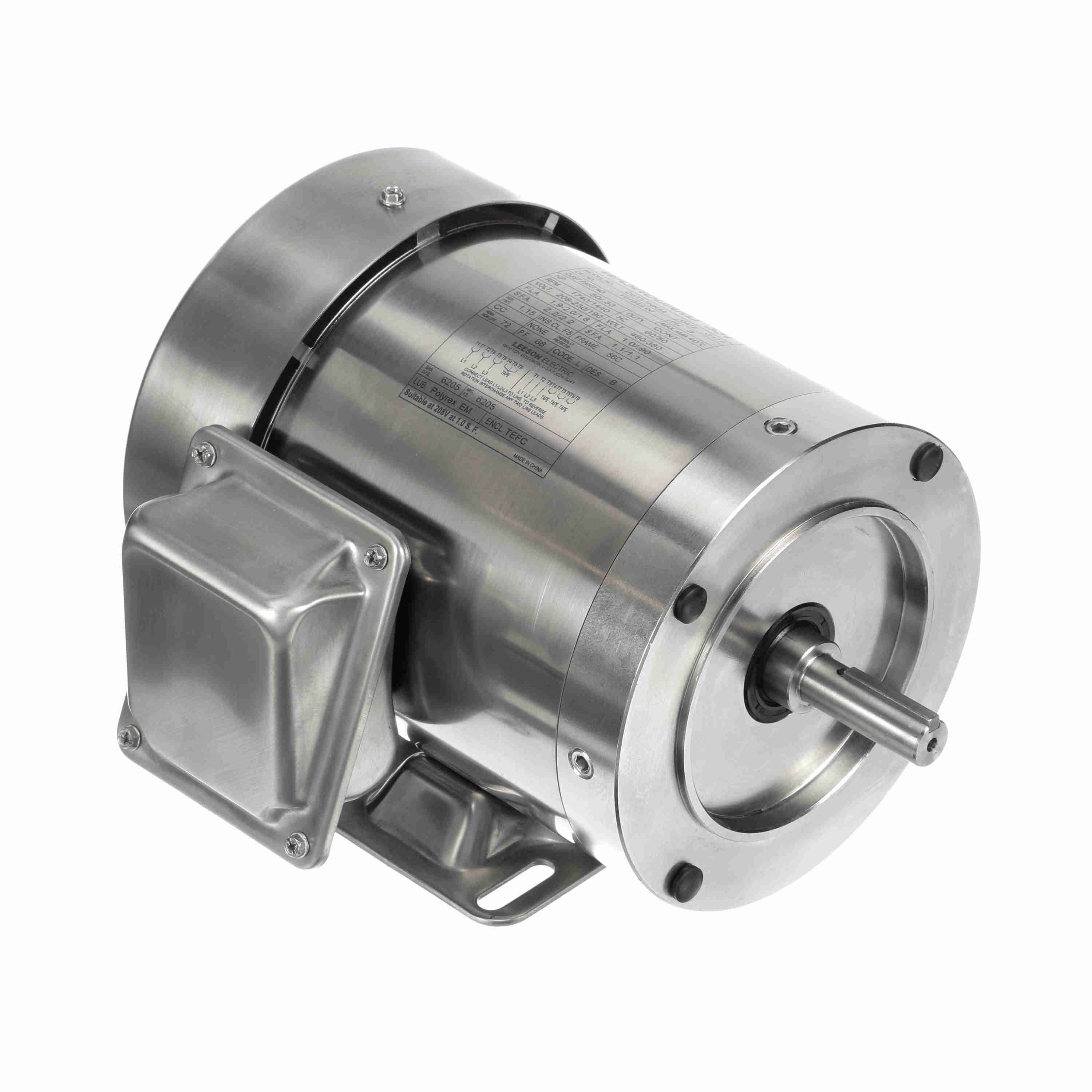 191949.00 1/2HP Leeson Electric SS Motor, Washdown