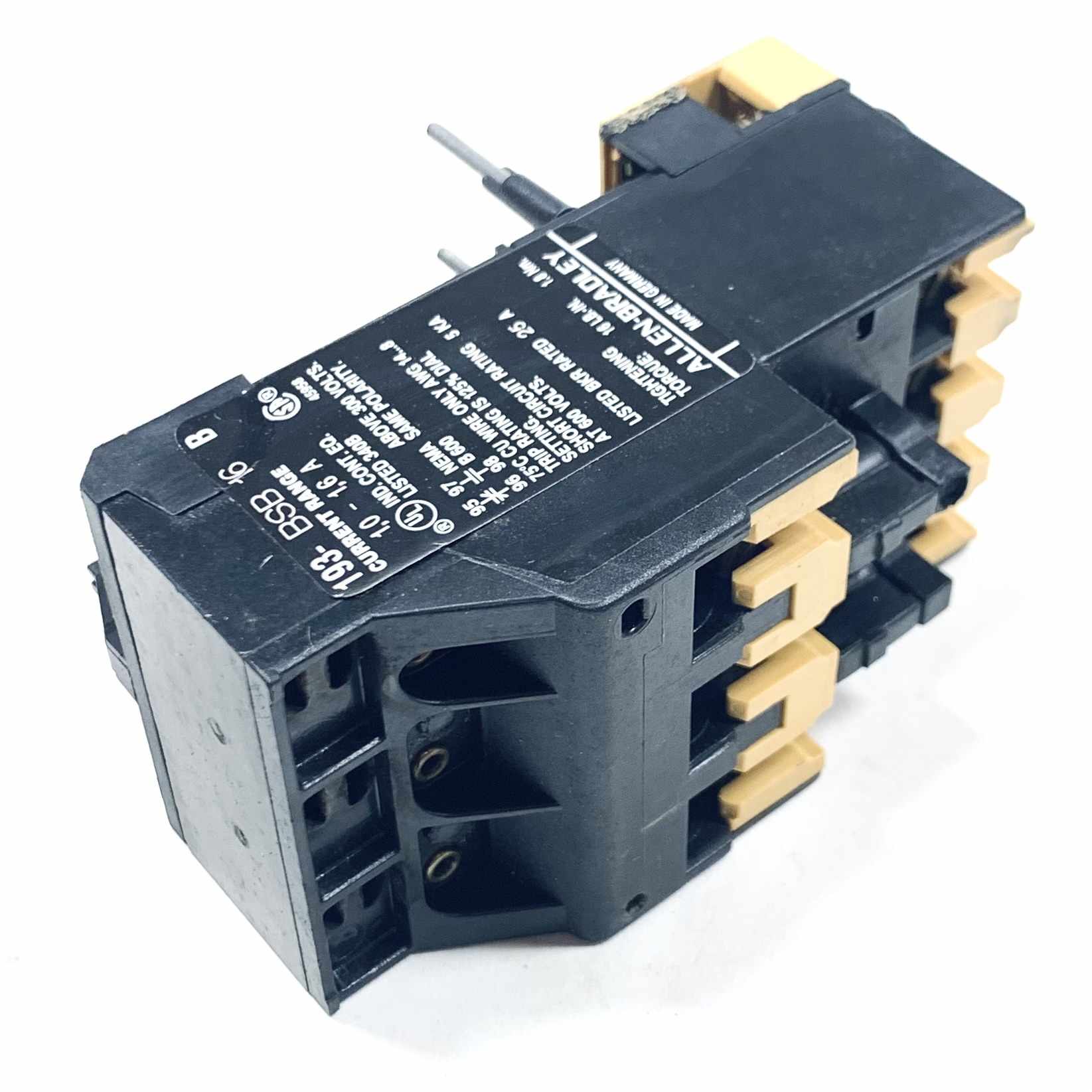 193-BSB16 Allen-Bradley Bimetallic Overload Relay, Series B