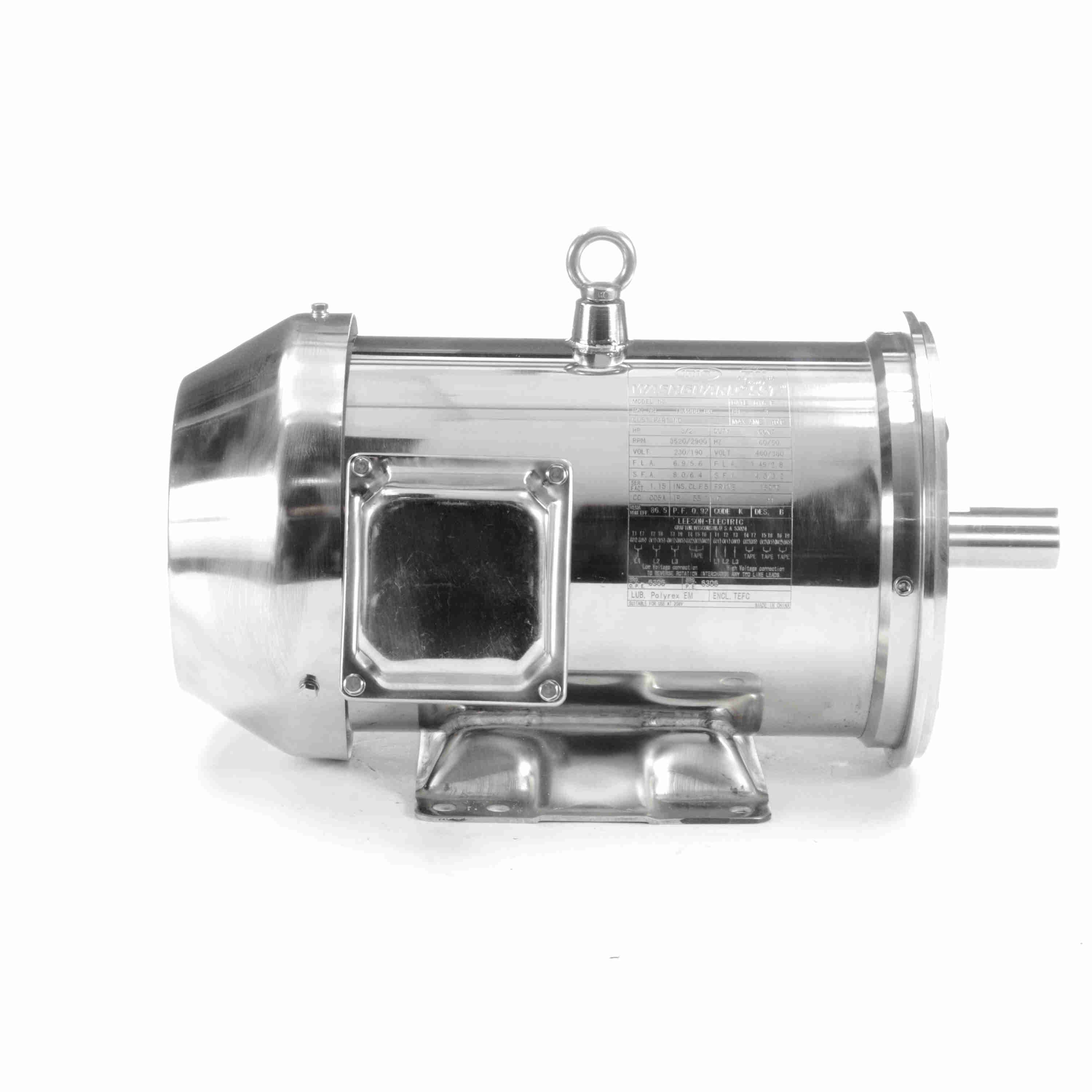 194000.00 3HP Leeson Electric SS Motor, Washdown - 0