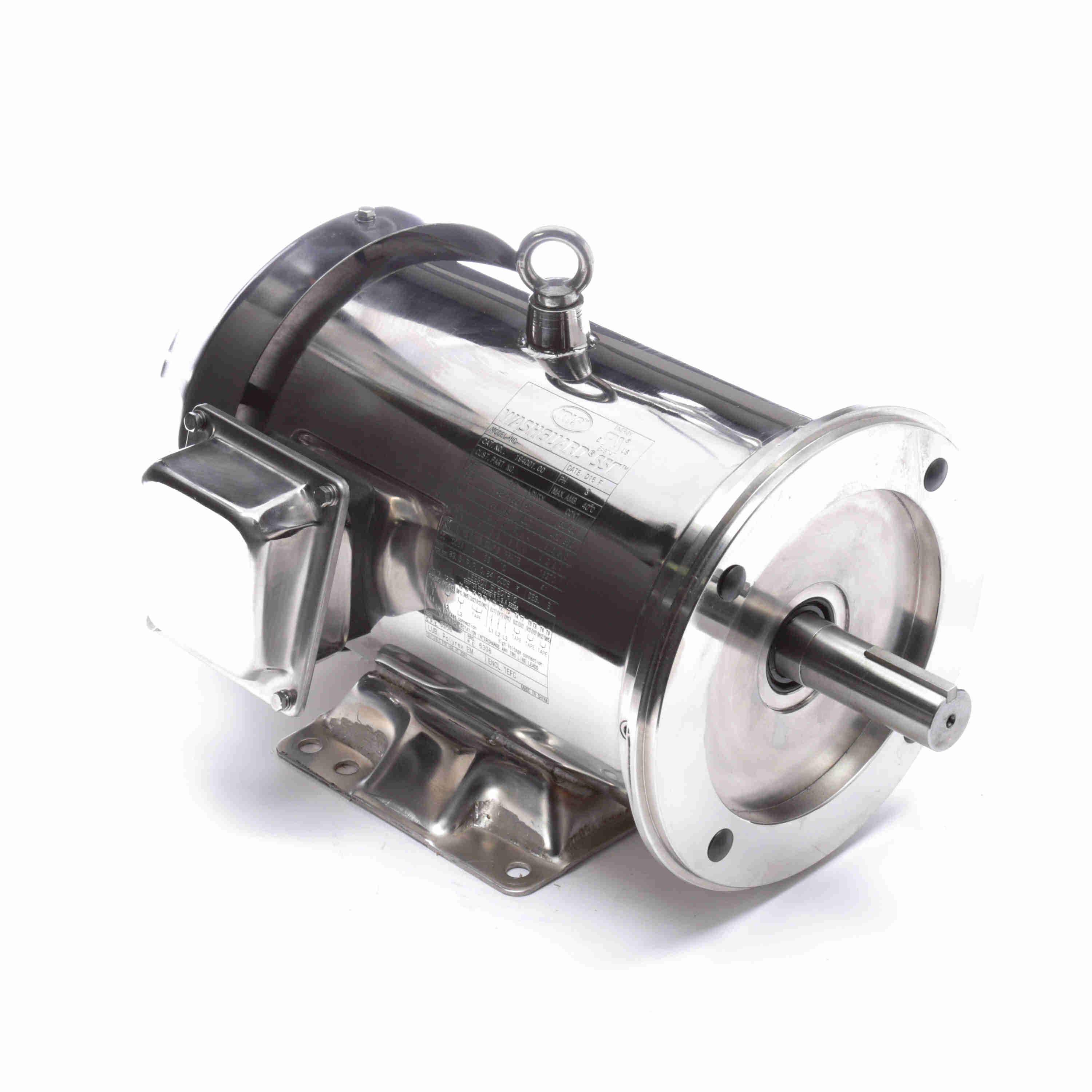 194001.00 3HP Leeson Electric SS Motor, Washdown