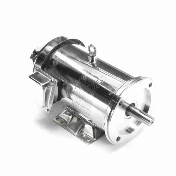 194003.00 5HP Leeson Electric SS Motor, Washdown