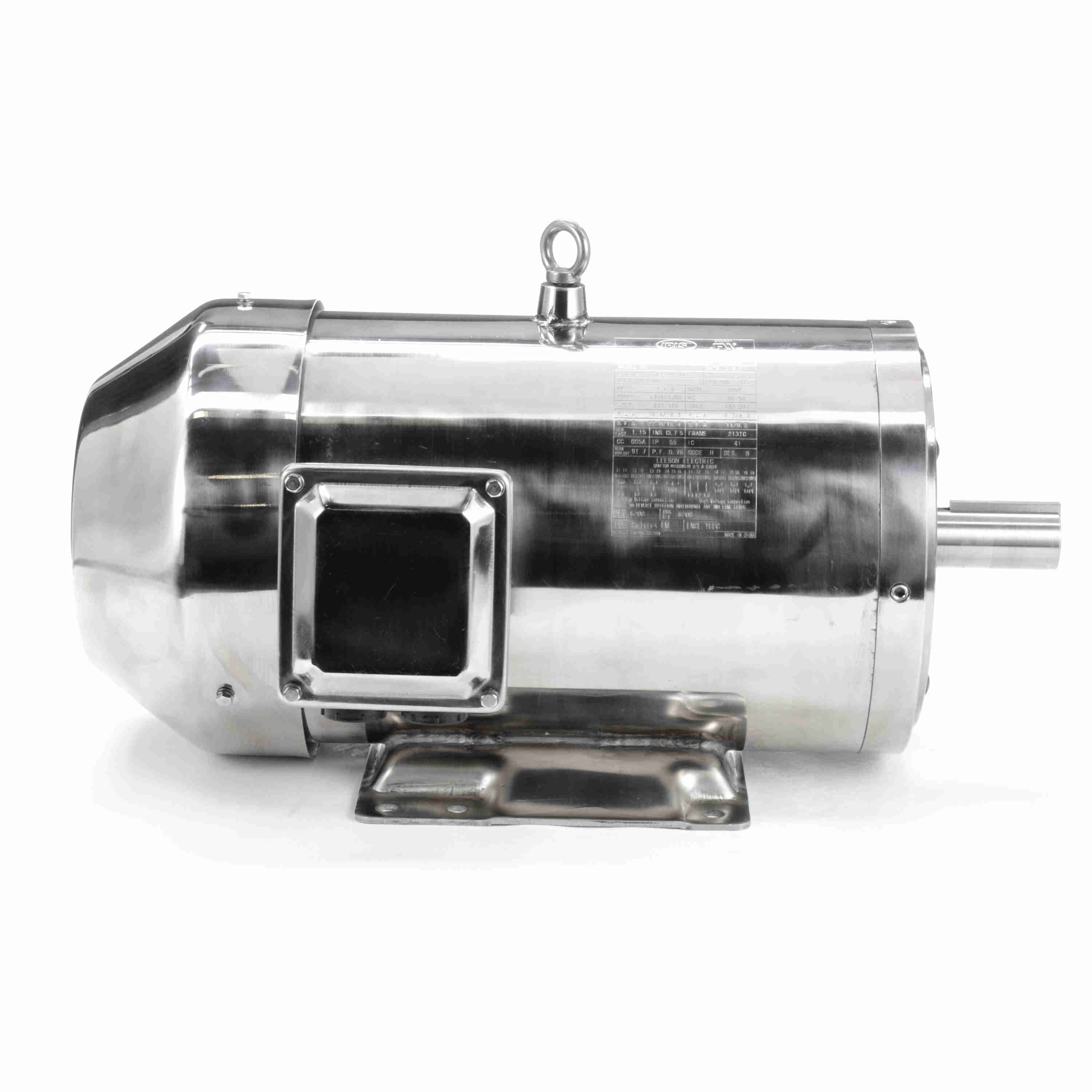 194005.00 7.5HP Leeson Electric SS Motor, Washdown