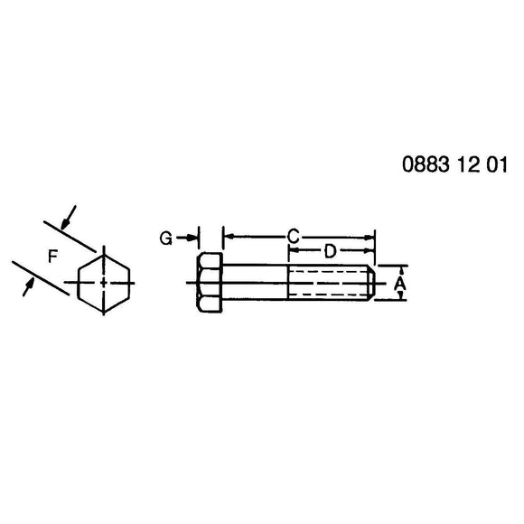 19H3542 John Deere Hex Head Cap Screw