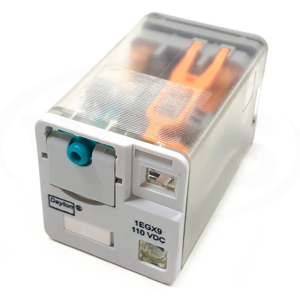 1EGX9 Dayton Plug-In Relay, 8-Pin, 110VDC Coil