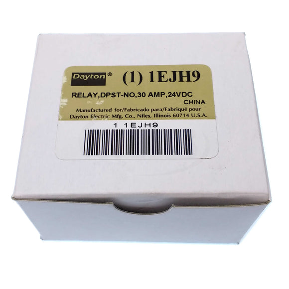 1EJH9 Dayton Relay, Power, DPST-NO, 24VDC, Coil Volts