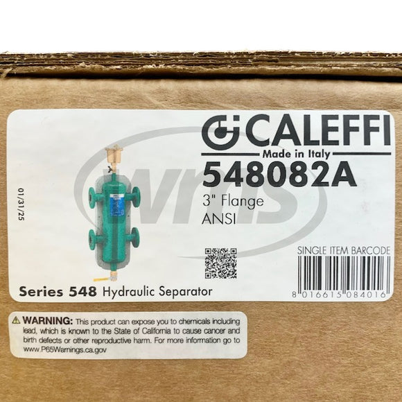 548082A Caleffi 3" Flanged Hydronic Hydraulic Separator