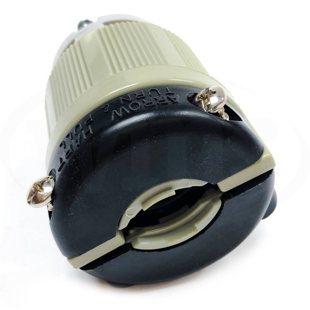 AH6202 Arrow Hart Locking Plug, 20A, 125V, 2-Pole, 3-Wire GRD, Nema: L ...