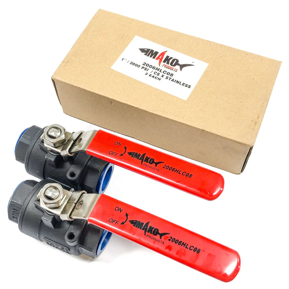 2006HLC08 Mako 1" Ball Valve, CS X Stainless