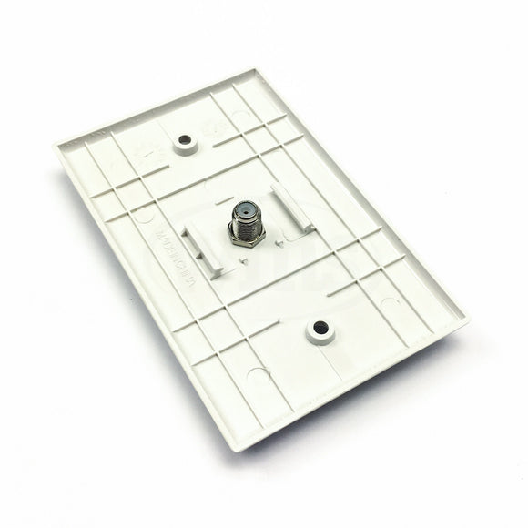 2072W Cooper Flush Mount Video Jack, F Connector