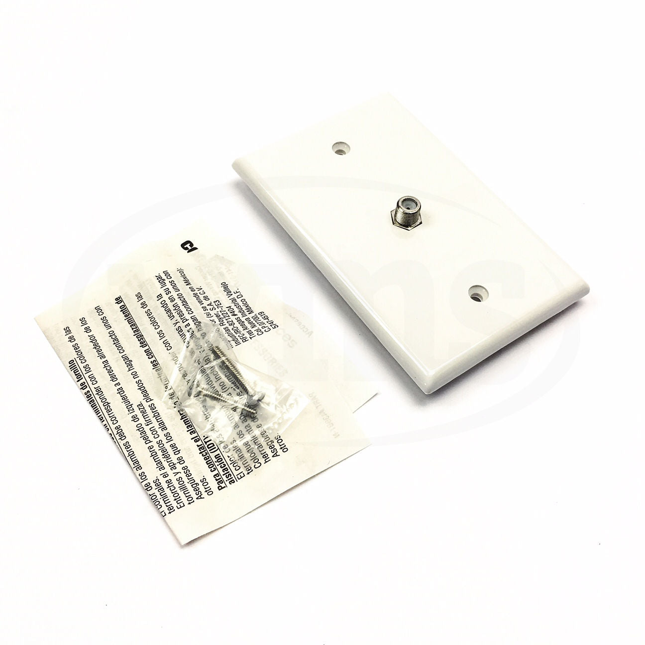 2072W Cooper Flush Mount Video Jack, F Connector - 0