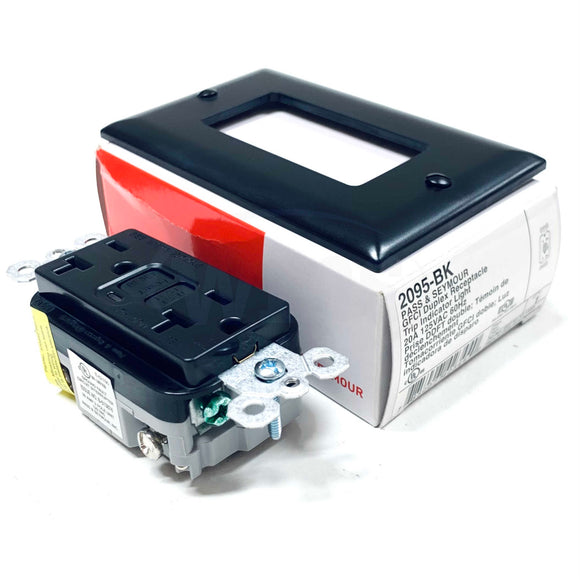 2095-BK Legrand GFCI Duplex Receptacle, 20A, 125VAC, 60Hz