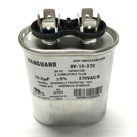 OV-10-370 Vanguard Run Capacitor, 370 Vac, 10 ?F