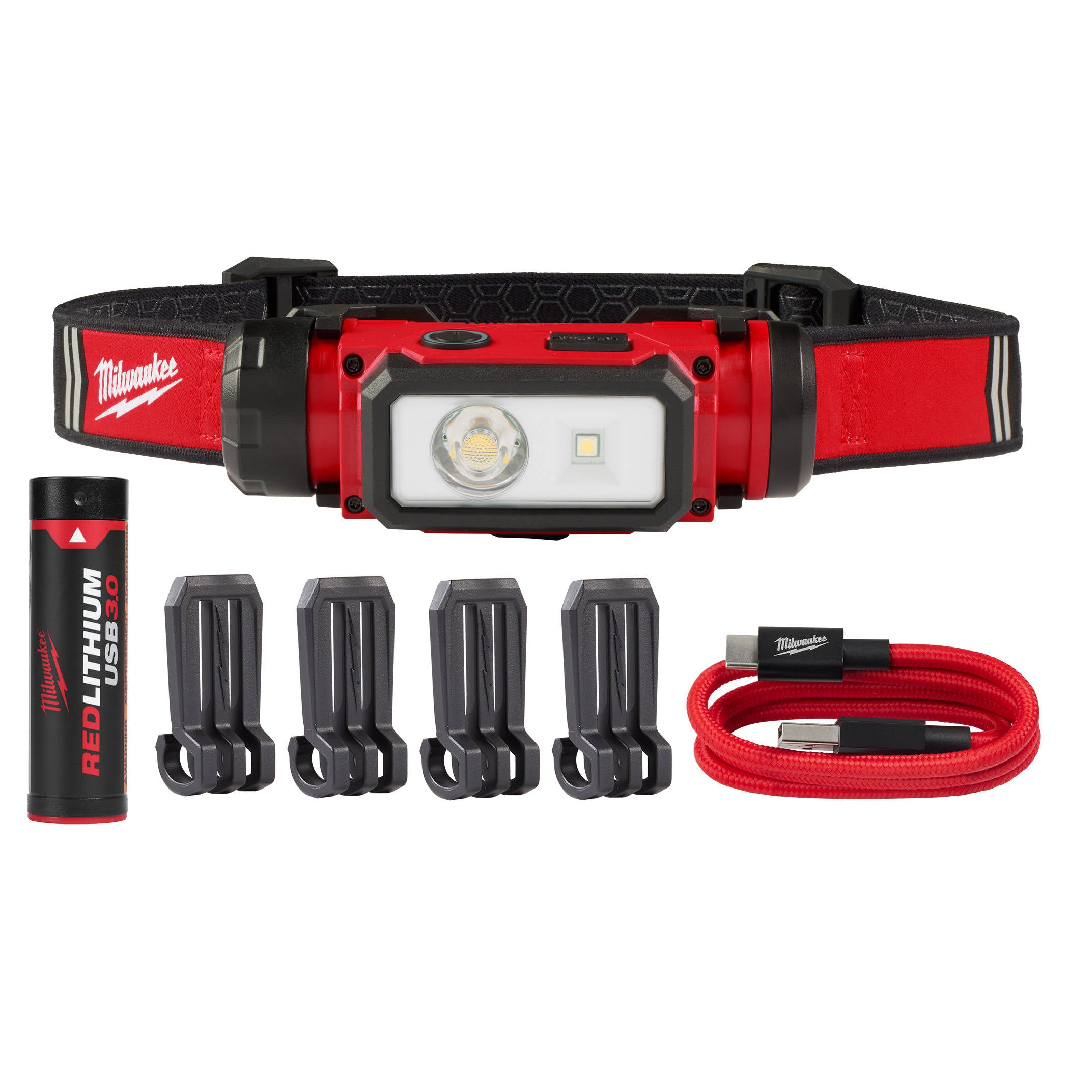2163-21 Milwaukee REDLITHIUM USB Hard Hat Headlamp