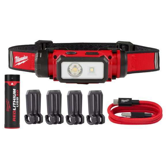 2163-21 Milwaukee REDLITHIUM USB Hard Hat Headlamp