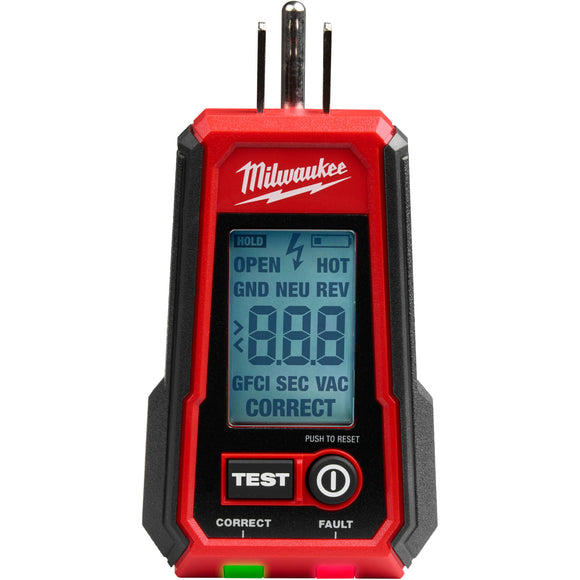 2224-20 Milwaukee Digital GFCI Receptacle Tester