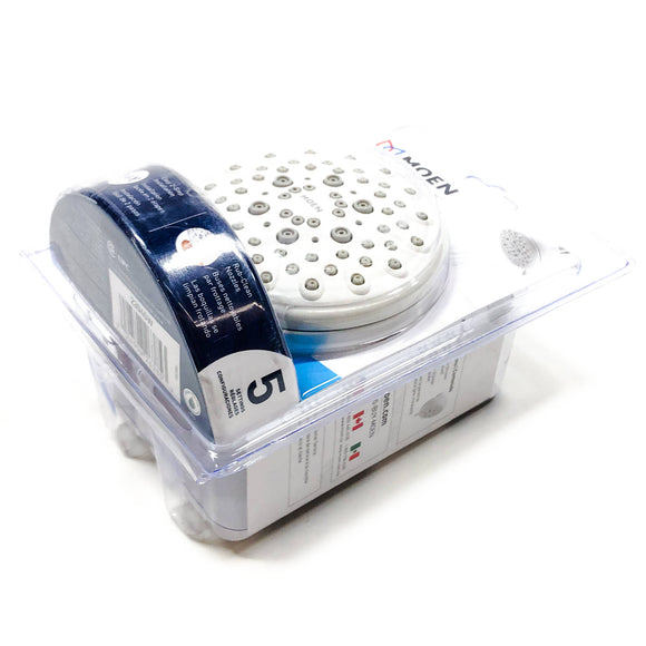 23045W Moen 5 Function Wallmount Showerhead, White