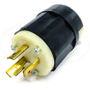 2311 Leviton Locking Plug, 20A, 125V, Industrial Grade, Black&White, Nema L5-20P-4