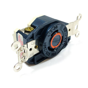 2360 Leviton 20-Amp, 125/250-Volt, Flush Mounting Locking Receptacle, Black - 0