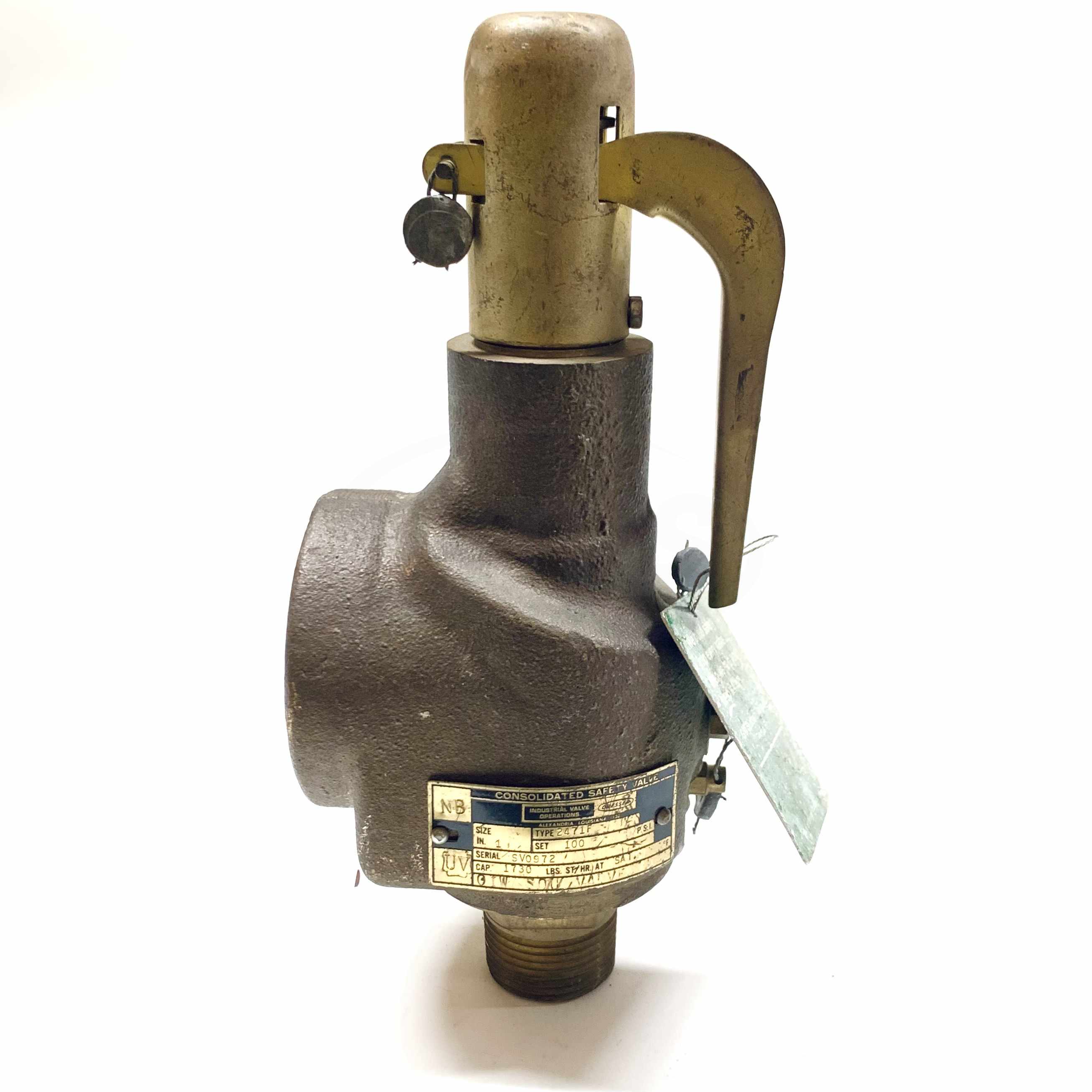 2471F Dresser Consolidated Safety Valve, Size 1" Set 100 P.S.I. - 0