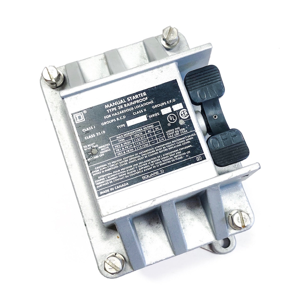 2510FR1 Square D Manual Starter