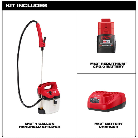 2528-21G1 Milwaukee M12 One Gallon Handheld Sprayer