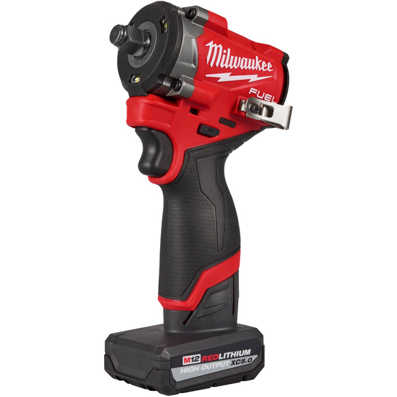 2563-22 Milwaukee M12 FUEL Stubby 1/2" Impact Wrench Kit