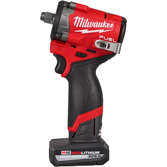 2563-22 Milwaukee M12 FUEL Stubby 1/2" Impact Wrench Kit