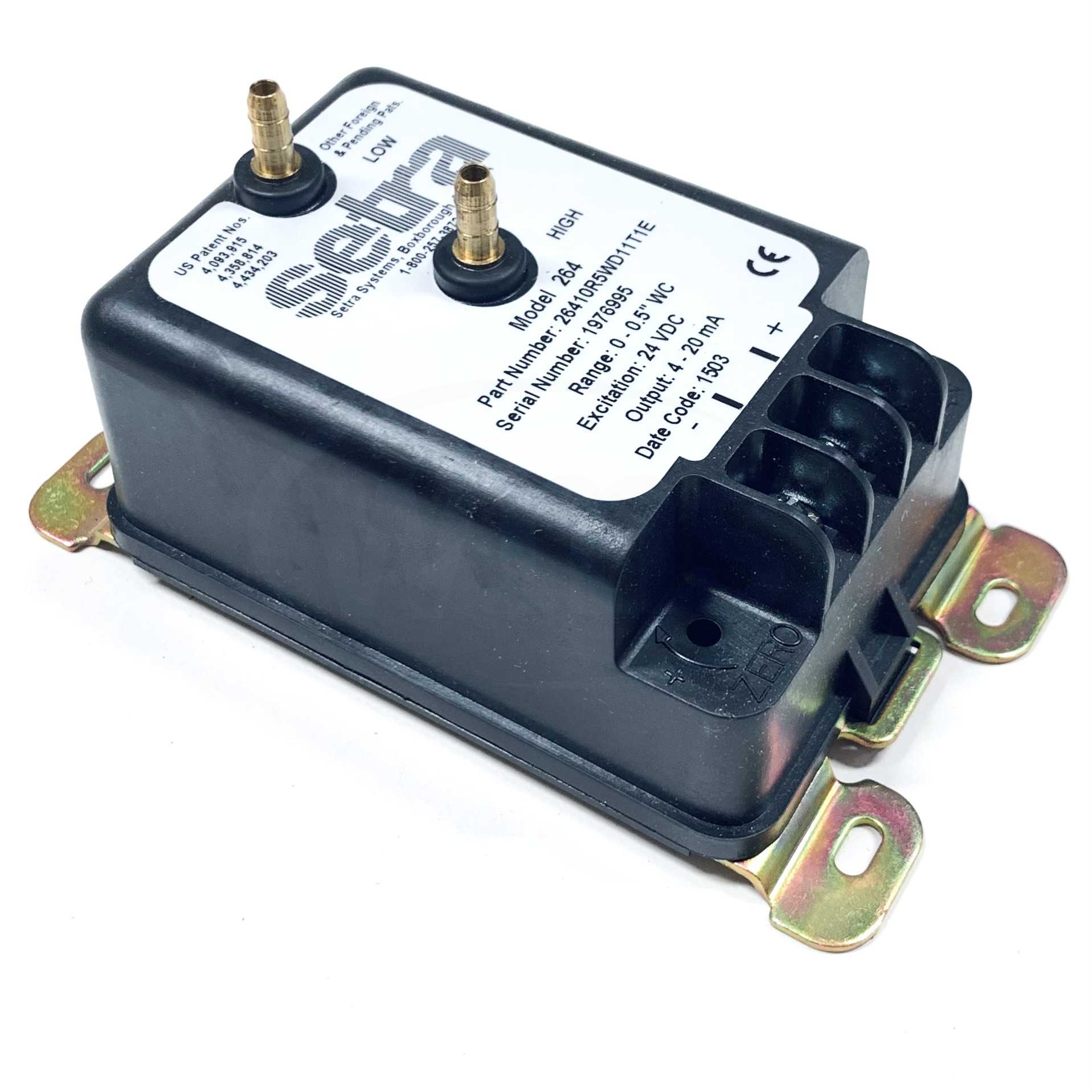 26410R5WD11T1E Setra Pressure Transducer, Range: 0-0.5" WC, 24VDC