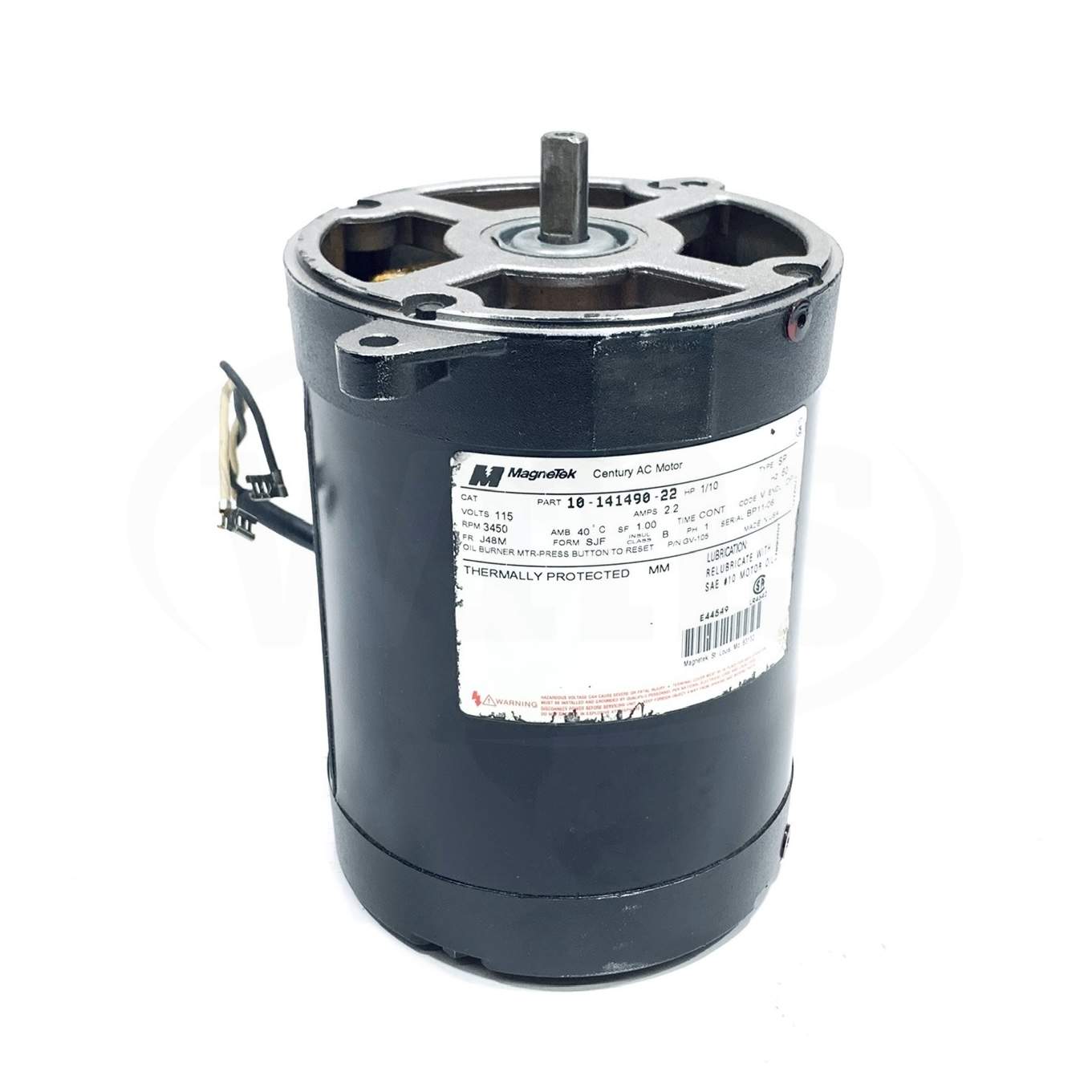 26603 Lennox Motor 1/10 Hp, 3,450 Rpm, 115V, 60Hz
