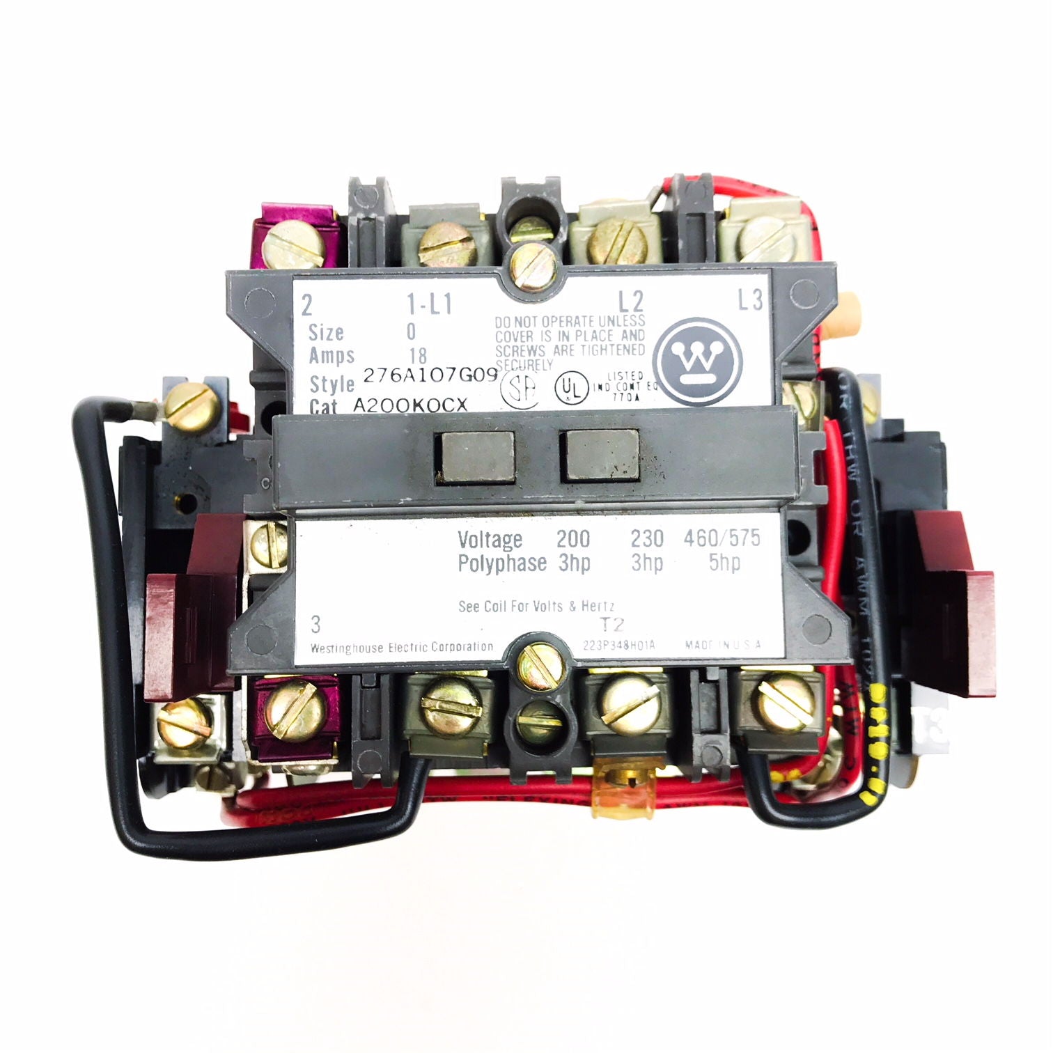 A200K0CX AC Magnetic Starter, 3-Pole, Size 0 - 0