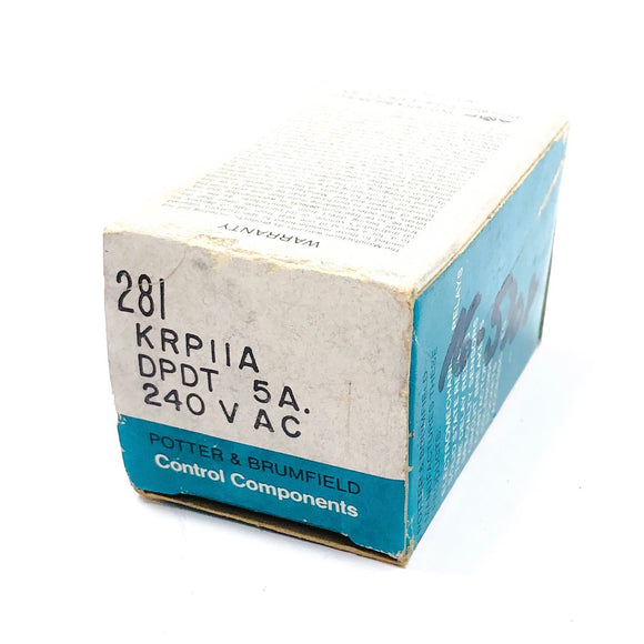 281-KRP11A Potter & Brumfield 5 Amp, 240 Vac Relay