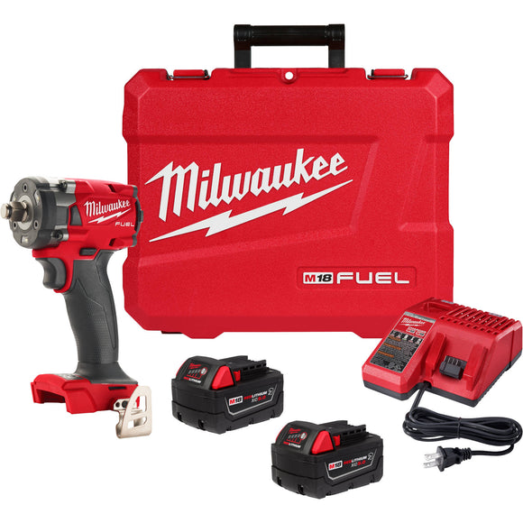 2855-22R Milwaukee M18 FUEL 1/2" Compact Impact Wrench with Friction Ring Kit