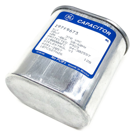 291-2053 Carrier Run Capacitor, Oval, 370VAC 20/5uF
