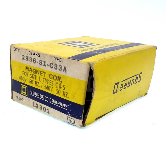 2936-S1-C33A Square D Magnet Coil, 480VAC 60Hz