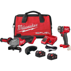 2991-22 Milwaukee M18 FUEL Compact Impact Wrench & Angle Grinder 2-Tool Combo K