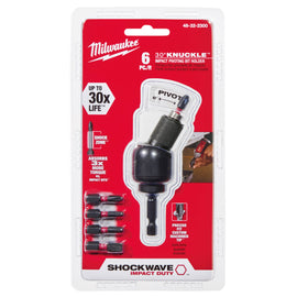 48-32-2300 Milwaukee SHOCKWAVE 6 Piece 30? Impact Knuckle Bit Holder Set