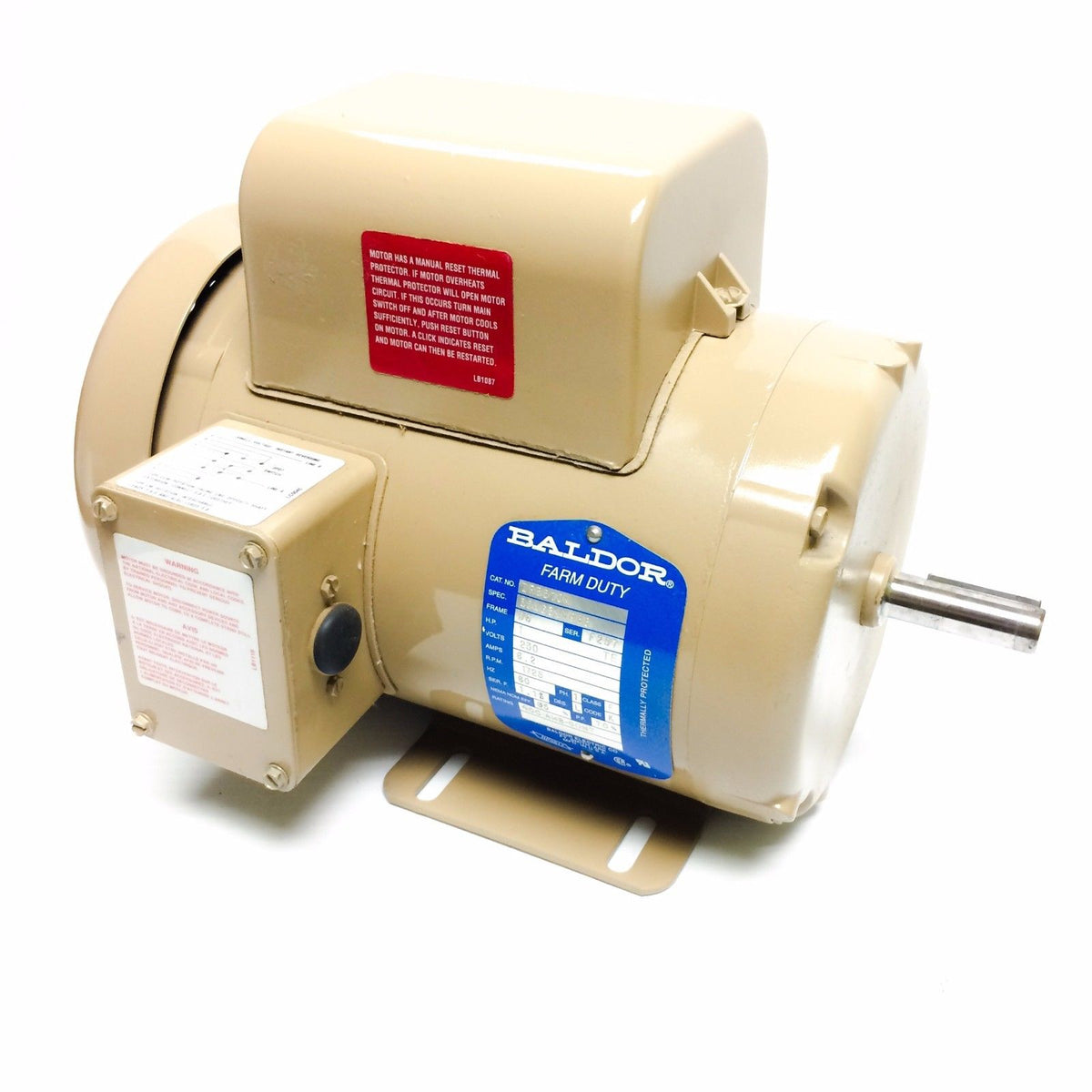 IR3510M Baldor 1HP Farm Duty Instant Reversing Electric Motor, 1725RPM ...